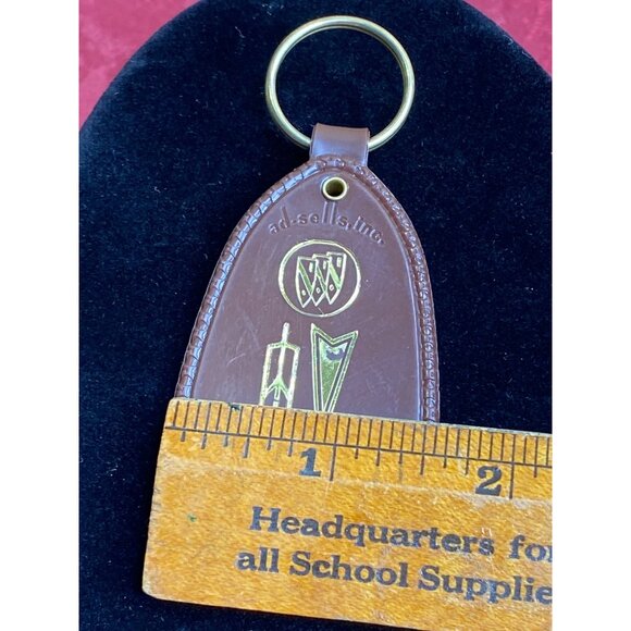Vtg Pontiac Buick Oldsmobile Eaton Motor Co. Athens Tx Key Ring Chain Brown Mopa - Picture 6 of 6